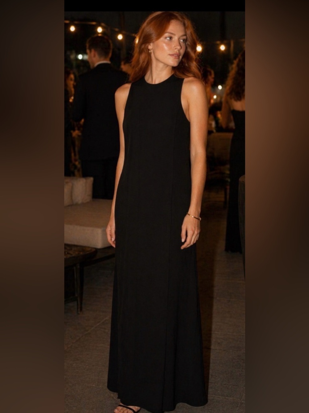 Anthony Thomas Melillo (ATM) black maxi dress, women’s size Large. EC